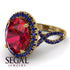Glamorous Oval Ruby Ring - Jordyn No. 70 image 10