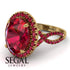 Glamorous Oval Ruby Ring - Jordyn No. 55 image 10