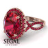 Glamorous Oval Ruby Ring - Jordyn No. 56 image 10