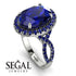 Glamorous Oval Sapphire Ring - Jordyn No. 75 image 3