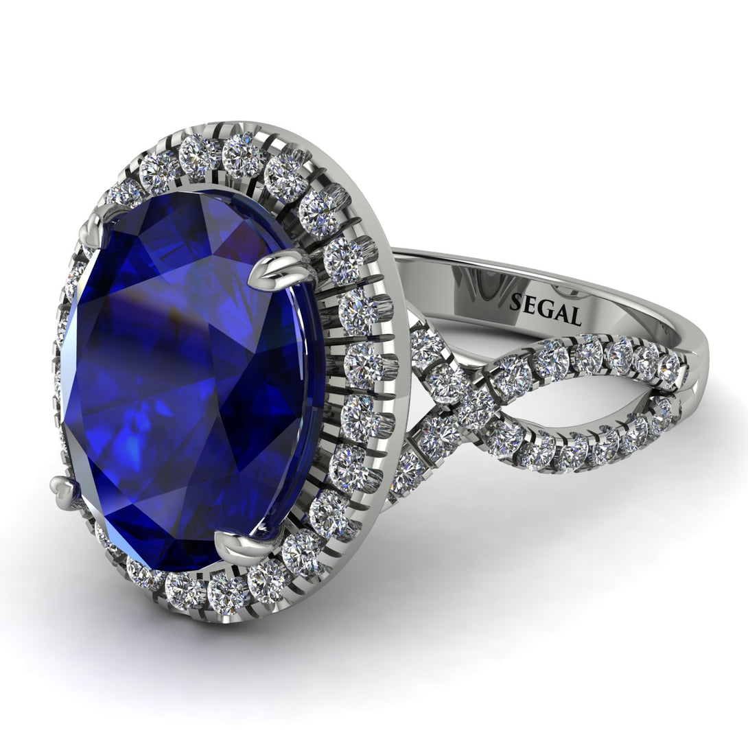 Glamorous Oval Sapphire Ring - Jordyn No. 15