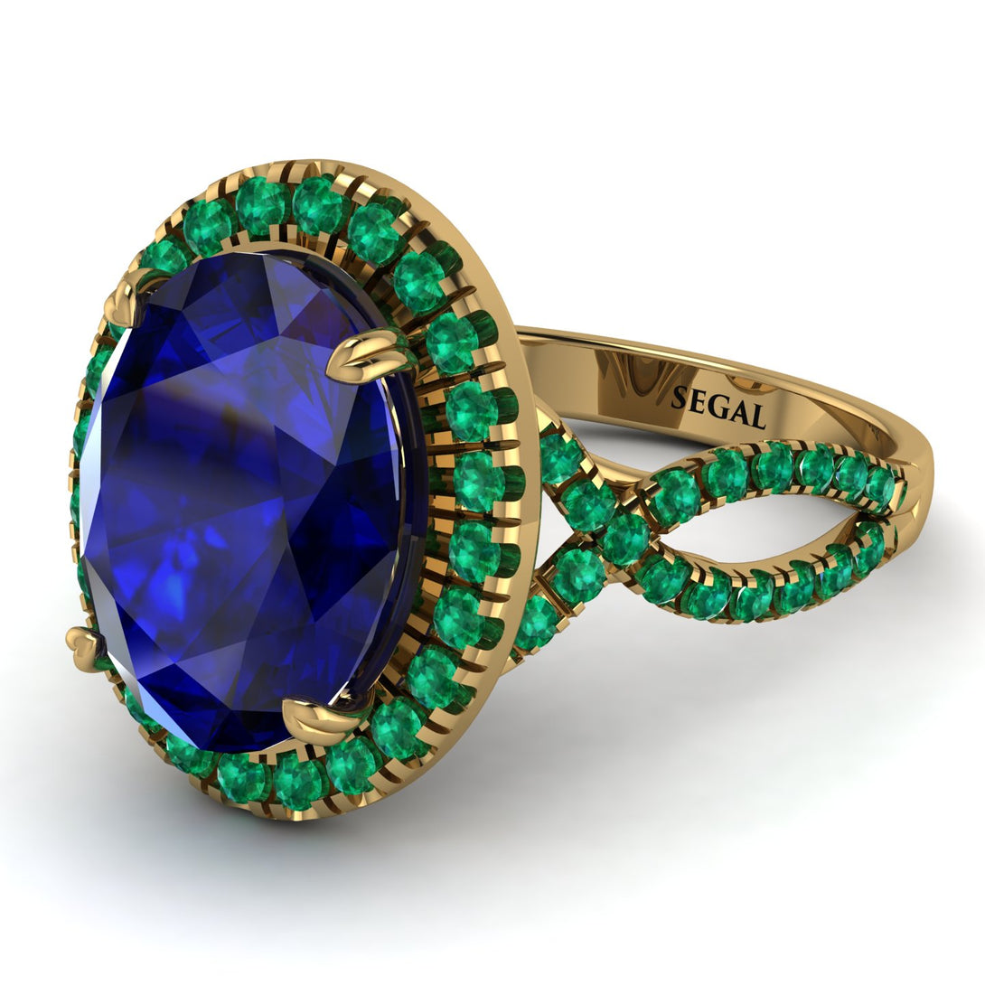 Glamorous Oval Sapphire Ring - Jordyn No. 28