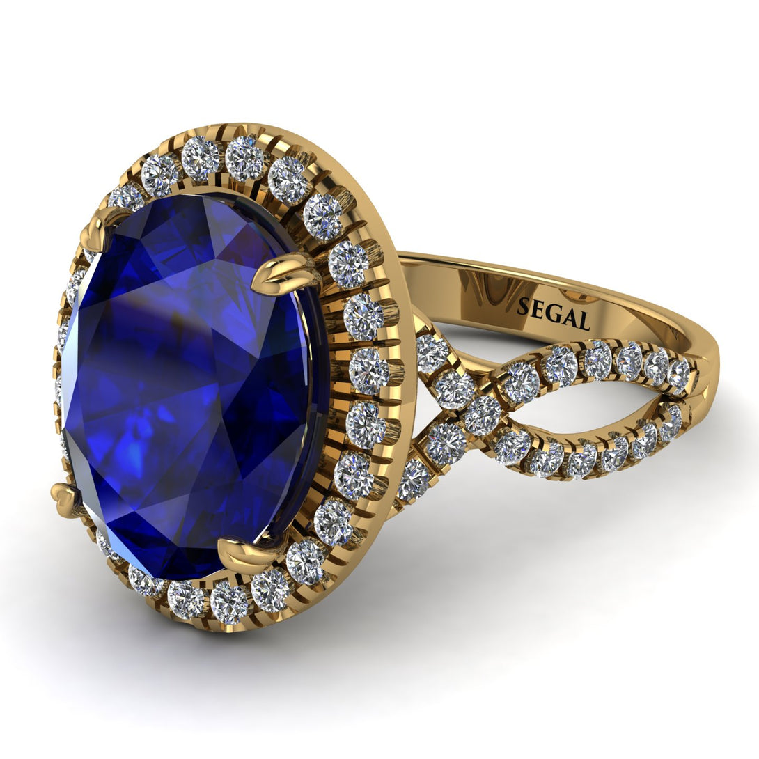 Glamorous Oval Sapphire Ring - Jordyn No. 13
