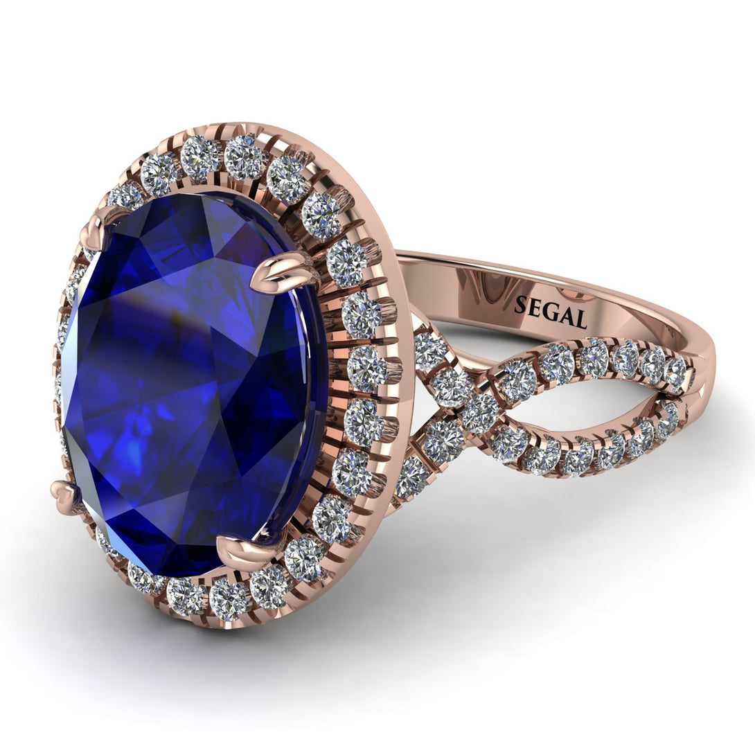Glamorous Oval Sapphire Ring - Jordyn No. 14