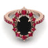 Glamorous Oval Black Diamond Ring - Emily No. 53 image 2