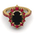 Glamorous Oval Black Diamond Ring - Emily No. 52 image 2