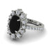 Glamorous Oval Black Diamond Ring - Emily No. 9 image 3