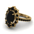 Glamorous Oval Black Diamond Ring - Emily No. 37 image 3