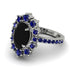 Glamorous Oval Black Diamond Ring - Emily No. 69 image 3