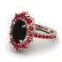 Glamorous Oval Black Diamond Ring - Emily No. 53 image 3