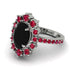 Glamorous Oval Black Diamond Ring - Emily No. 54 image 3