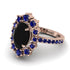Glamorous Oval Black Diamond Ring - Emily No. 68 image 3
