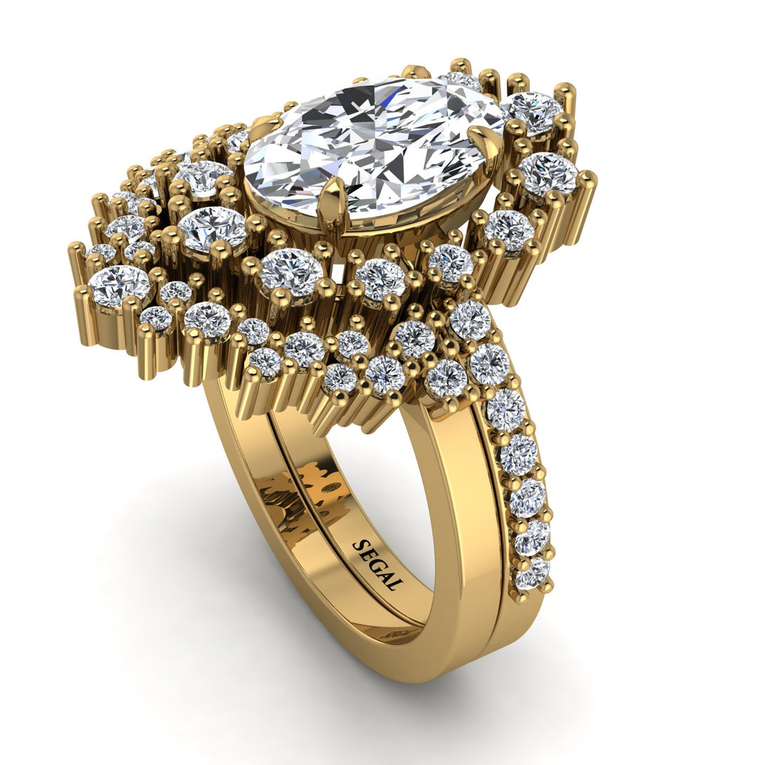 Glamorous Oval Diamond Bridal Set - Emily No. 1