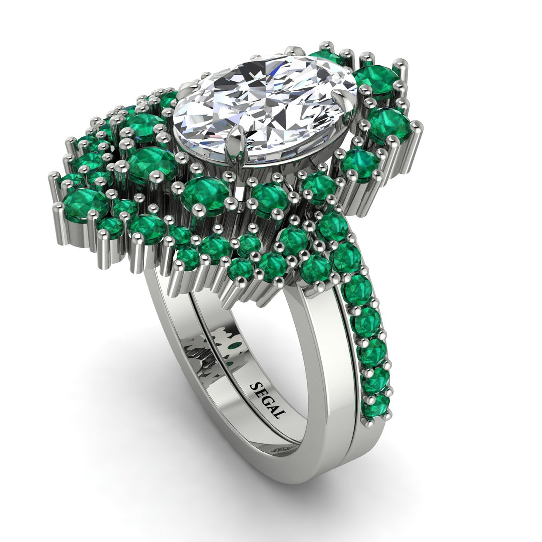 Glamorous Oval Diamond Bridal Set - Emily No. 18
