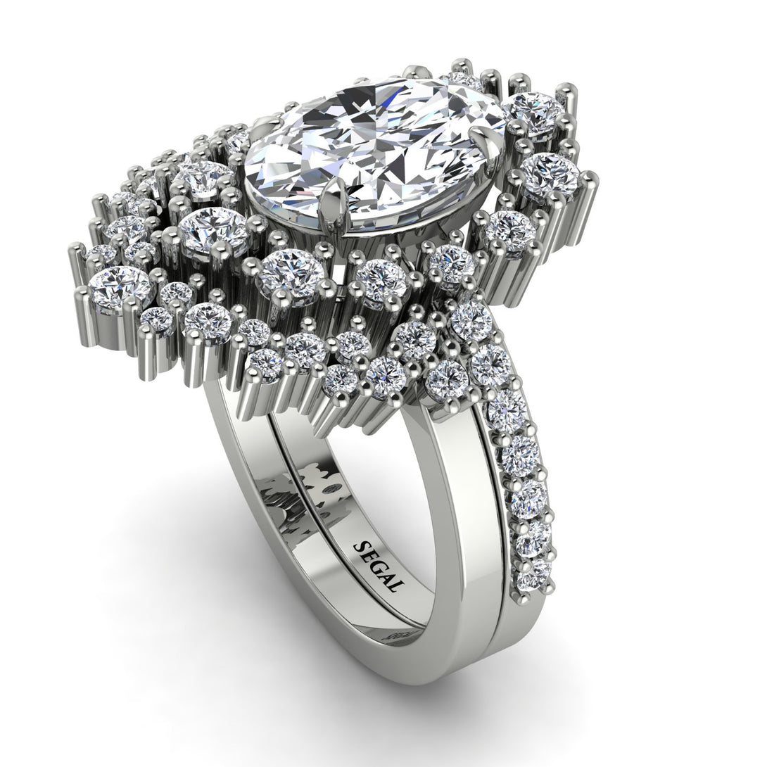 Glamorous Oval Diamond Bridal Set - Emily No. 3