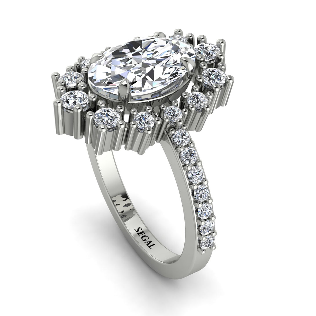 Glamorous Oval Diamond Ring - Emily No. 3