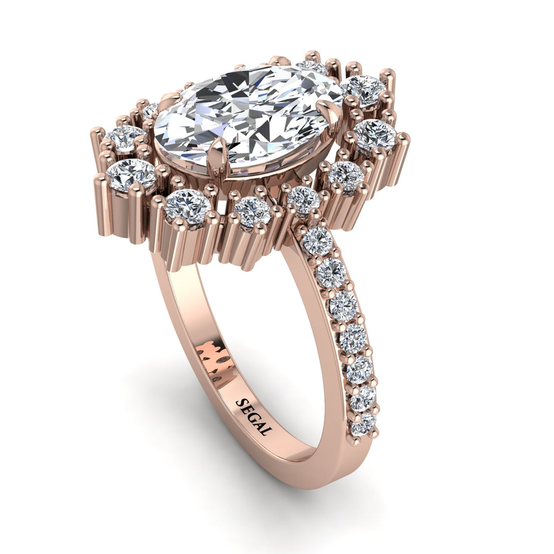 Glamorous Oval Diamond Ring - Emily No. 2