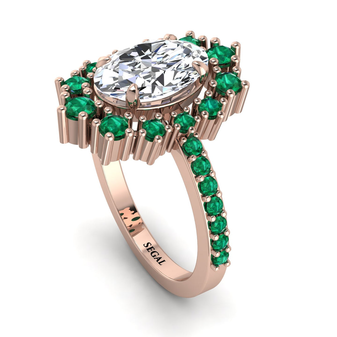 Glamorous Oval Diamond Ring - Emily No. 17