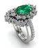 Glamorous Oval Emerald Bridal Set - Emily No. 6 image 1