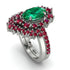 Glamorous Oval Emerald Bridal Set - Emily No. 51 image 1