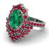 Glamorous Oval Emerald Bridal Set - Emily No. 51 image 3