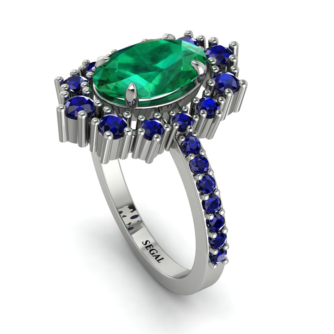 Glamorous Oval Emerald Ring - Emily No. 66