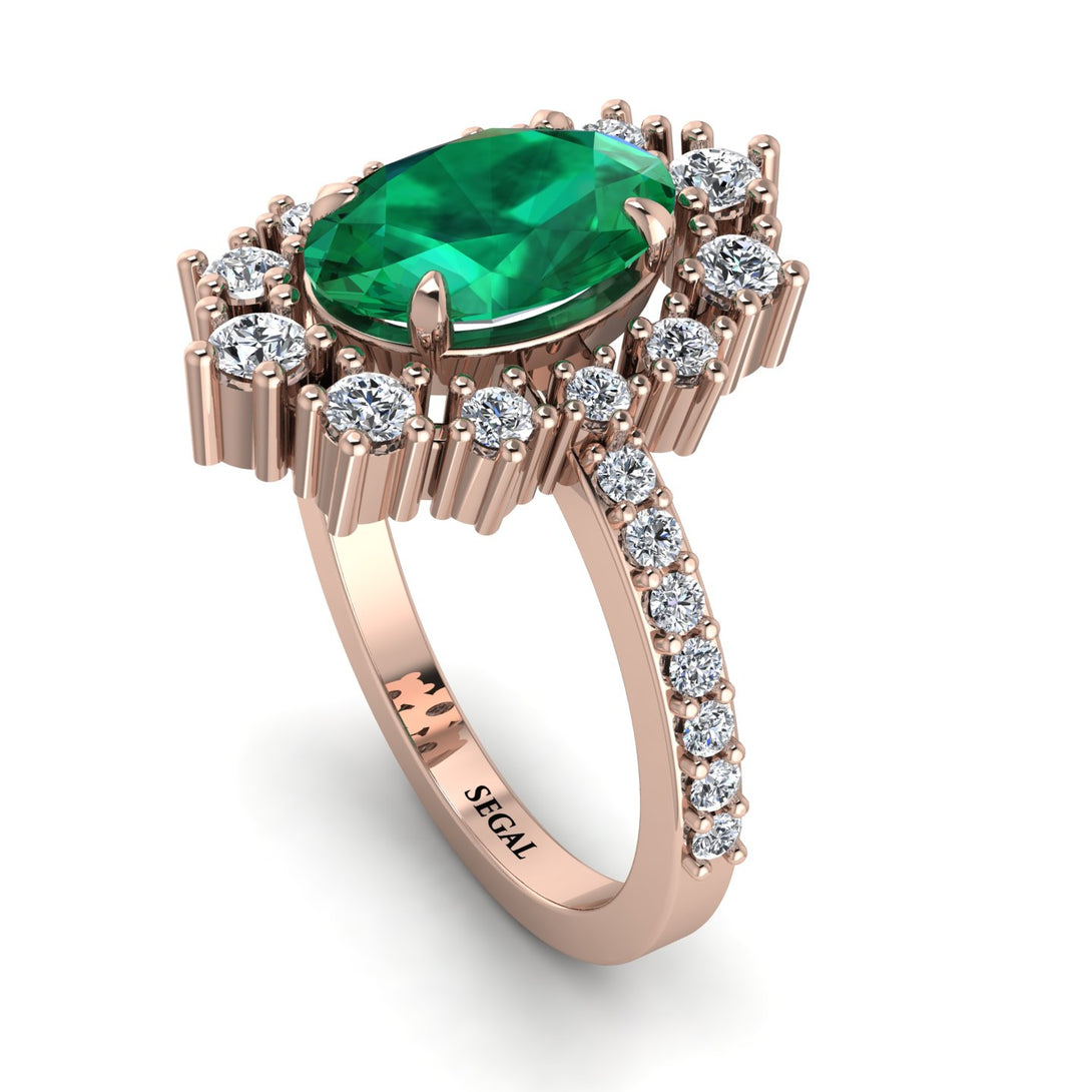 Glamorous Oval Emerald Ring - Emily No. 5
