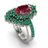 Glamorous Oval Ruby Bridal Set - Emily No. 27 image 1