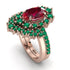 Glamorous Oval Ruby Bridal Set - Emily No. 26 image 1