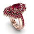 Glamorous Oval Ruby Bridal Set - Emily No. 56 image 1