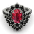Glamorous Oval Ruby Bridal Set - Emily No. 42 image 2