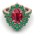 Glamorous Oval Ruby Bridal Set - Emily No. 26 image 2