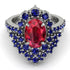 Glamorous Oval Ruby Bridal Set - Emily No. 72 image 2