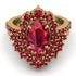 Glamorous Oval Ruby Bridal Set - Emily No. 55 image 2