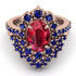 Glamorous Oval Ruby Bridal Set - Emily No. 71 image 2