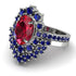 Glamorous Oval Ruby Bridal Set - Emily No. 72 image 3