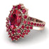 Glamorous Oval Ruby Bridal Set - Emily No. 56 image 3