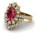Glamorous Oval Ruby Bridal Set - Emily No. 10 image 3