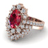 Glamorous Oval Ruby Bridal Set - Emily No. 11 image 3