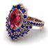 Glamorous Oval Ruby Bridal Set - Emily No. 71 image 3