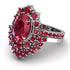 Glamorous Oval Ruby Bridal Set - Emily No. 57 image 3
