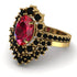 Glamorous Oval Ruby Bridal Set - Emily No. 40 image 3