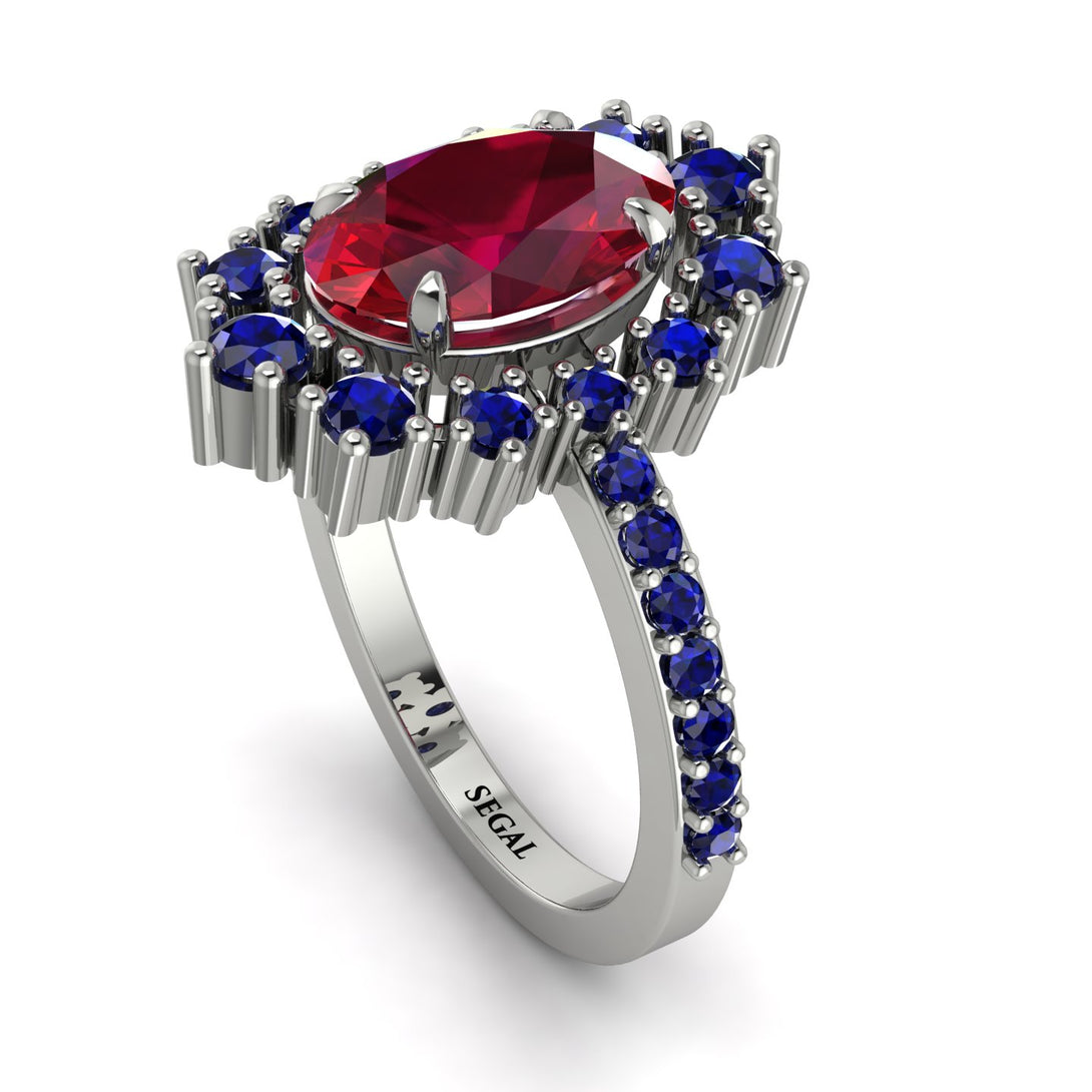Glamorous Oval Ruby Ring - Emily No. 72