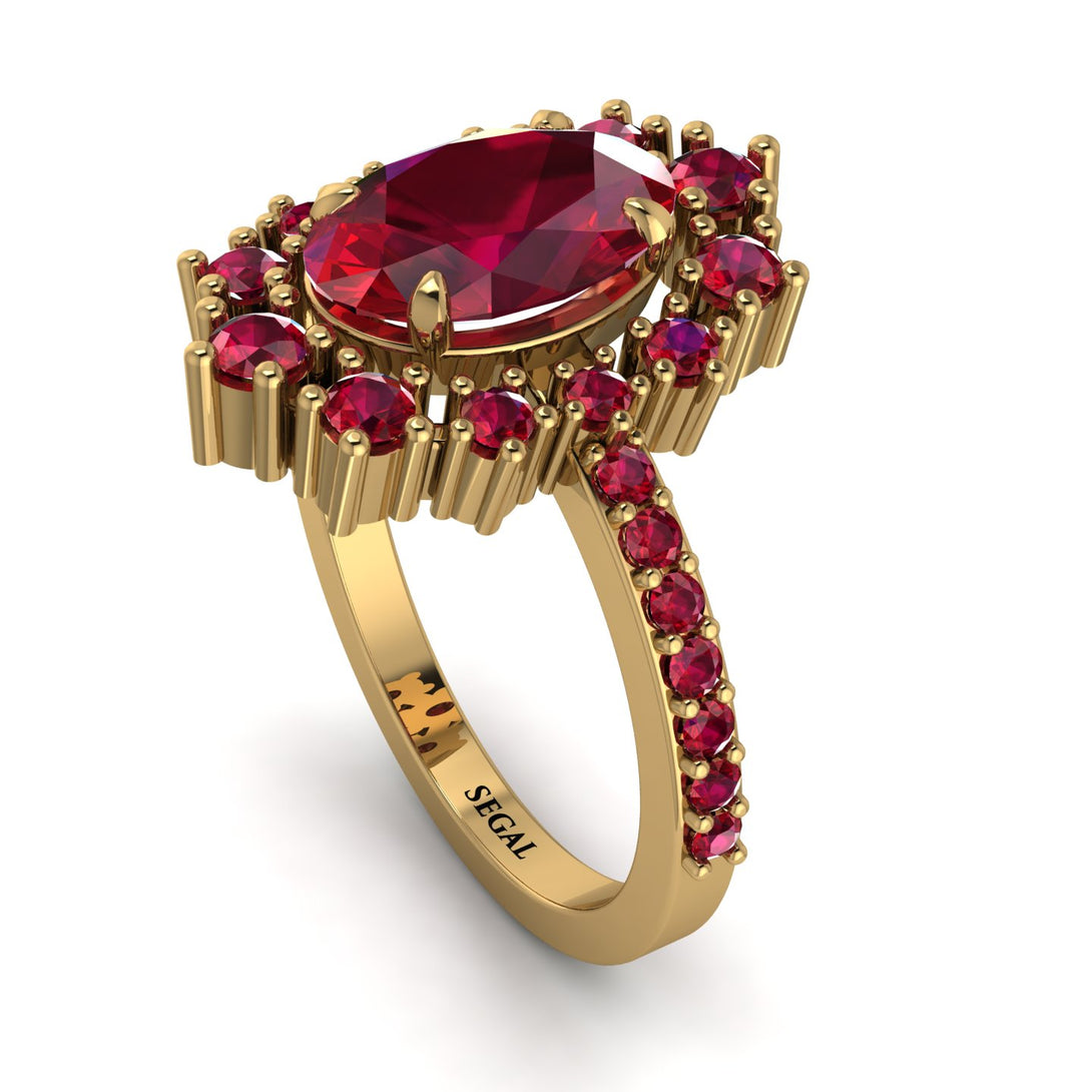 Glamorous Oval Ruby Ring - Emily No. 55