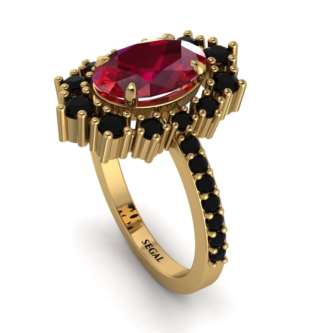 Glamorous Oval Ruby Ring - Emily No. 40