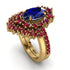 Glamorous Oval Sapphire Bridal Set - Emily No. 58 image 1