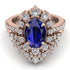Glamorous Oval Sapphire Bridal Set - Emily No. 14 image 2