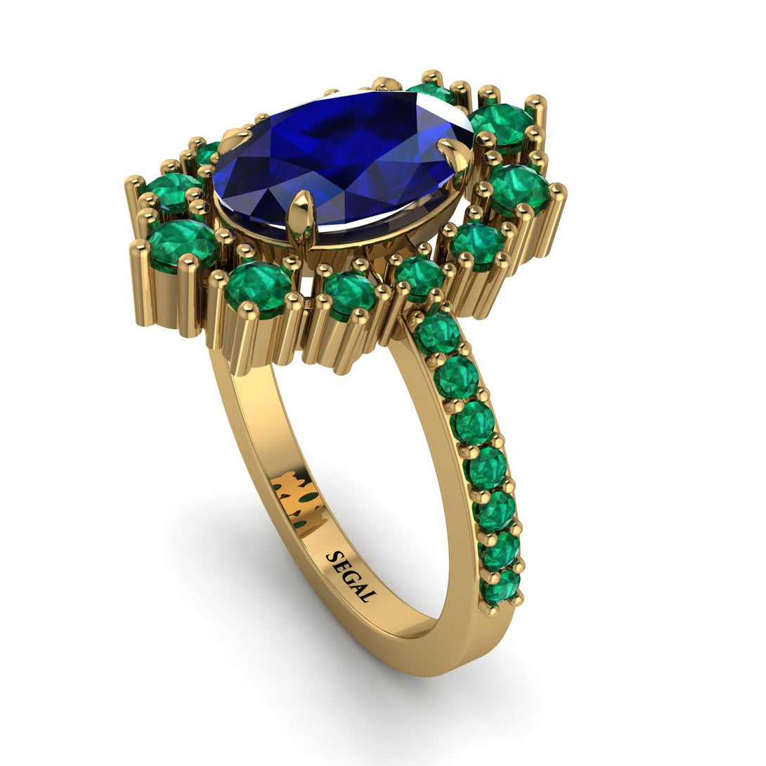 Glamorous Oval Sapphire Ring - Emily No. 28