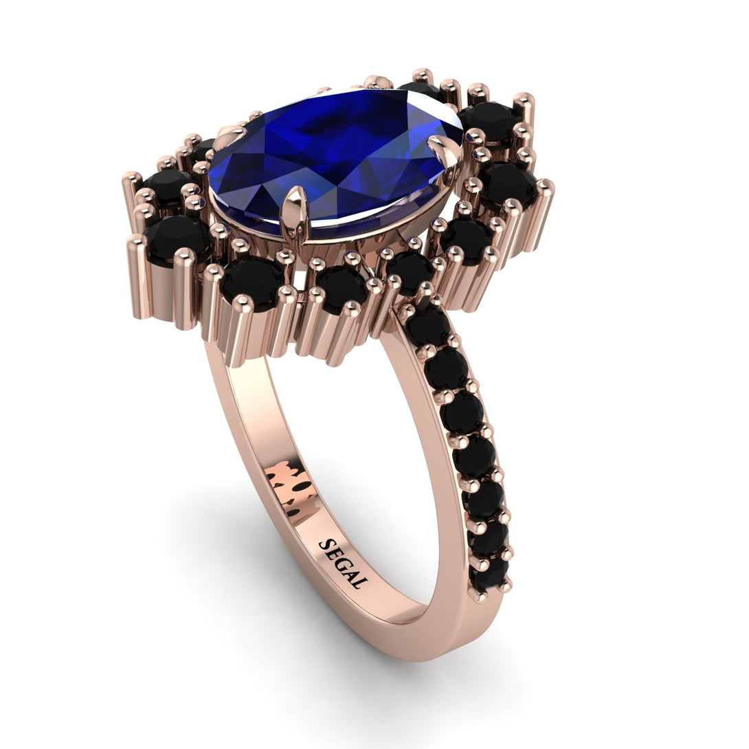 Glamorous Oval Sapphire Ring - Emily No. 44