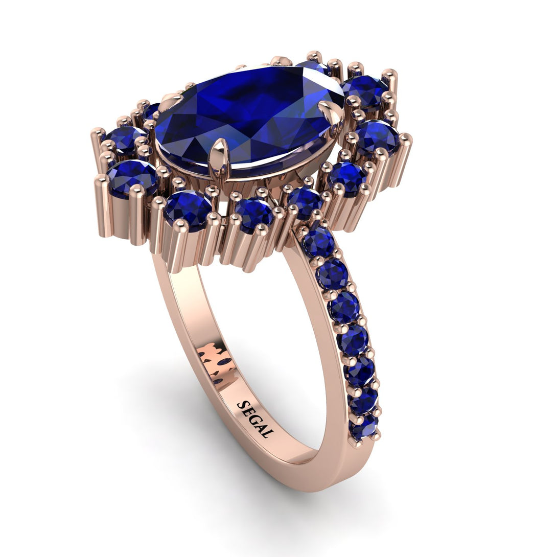Glamorous Oval Sapphire Ring - Emily No. 74